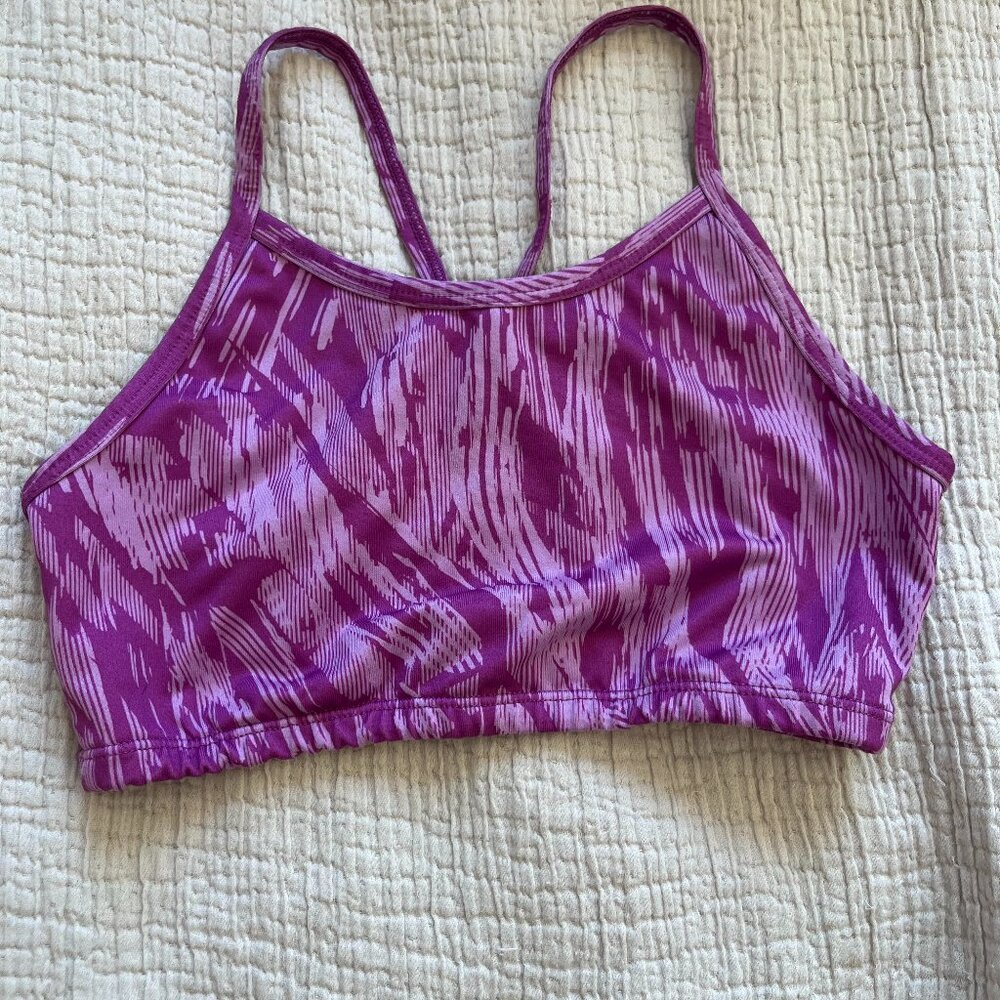 Girl's purple sports bra